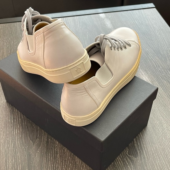 SOLD 😃 NEW AUTHENTIC Dunhill Men’s Off White Leather Sneaker Sz EUR 42 / US 8 - Picture 5 of 13